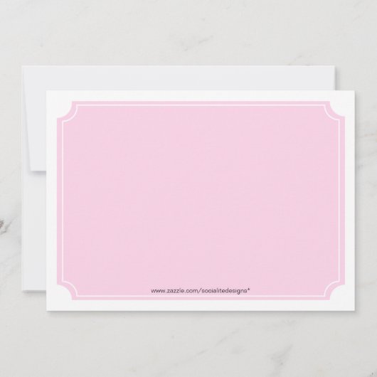 Elegant Tea Party Kaart (Achterkant)