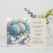 Elegant Tea Party Kaart (Staand voorkant)