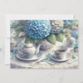 Elegant Tea Party Kaart (Achterkant)