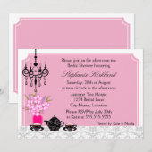 Elegant Tea Party Kaart (Voorkant / Achterkant)