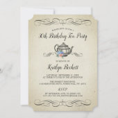 Elegant  Tea Party | Partij voor de verjaardag Kaart (Voorkant)