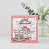 Elegant Tea Party - SRF Kaart (Staand voorkant)