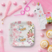 Elegant Tea Party Vibes Papieren Bordje (Feest)