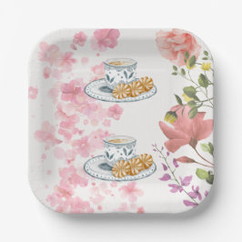 Elegant Tea Party Vibes Papieren Bordje