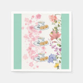 Elegant Tea Party Vibes  Servet (Voorkant)