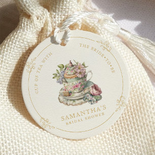 Elegant Tea Party Vrijgezellenfeest Bedankjes Labels