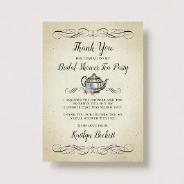 Elegant Tea Party | VRIJGEZELLENFEEST Bedankkaart