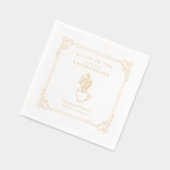 Elegant Tea Party Vrijgezellenfeest Folie Servetten (Links)