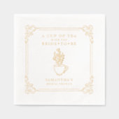 Elegant Tea Party Vrijgezellenfeest Folie Servetten (Voorkant)