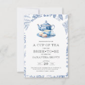  Elegant Tea Party Vrijgezellenfeest Kaart (Voorkant)