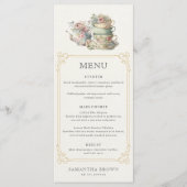  Elegant Tea Party Vrijgezellenfeest Menu (Voorkant)
