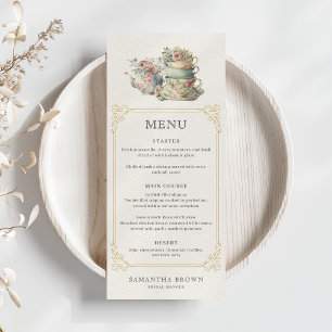 Elegant Tea Party Vrijgezellenfeest Menu