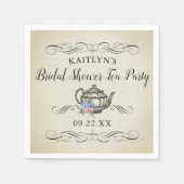 Elegant  Tea Party | VRIJGEZELLENFEEST Servet (Voorkant)