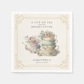  Elegant Tea Party Vrijgezellenfeest Servet (Voorkant)