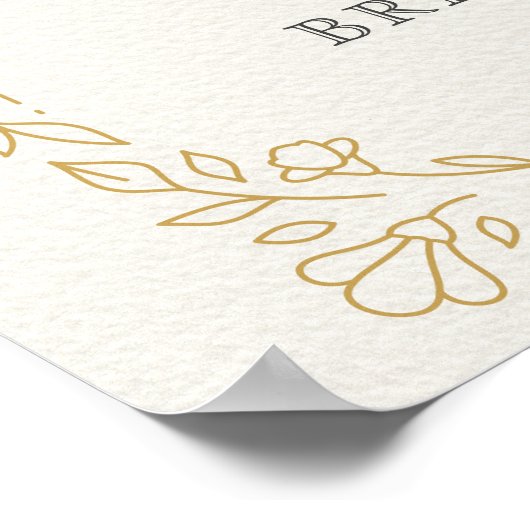  Elegant Tea Party Vrijgezellenfeest teken Poster (Hoek)