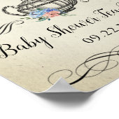 Elegant  Tea Party | Welkom Baby shower Poster (Hoek)