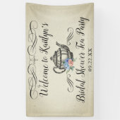 Elegant Tea Party | Welkom Vrijgezellenfeest Spandoek (Verticaal)