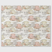 Elegant Tea Party wrapping Paper Cadeaupapier (Vlak)