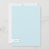Elegant Tea Polka Dot Boy Baby shower Tea Party Kaart (Achterkant)