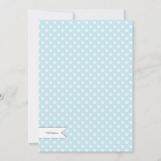 Elegant Tea Polka Dot Boy Baby shower Tea Party Kaart (Achterkant)