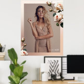 Elegant Tea Roos Vrijgezellenfeest Poster (Thuiskantoor)