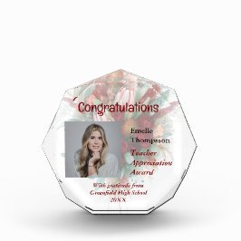 Elegant Teacher Appreciation Award Keepsake Foto