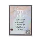 Elegant Teacher Quote Notepad with QR Code Notitieblok (Linkerzijde)
