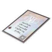 Elegant Teacher Quote Notepad with QR Code Notitieblok (Schuin)