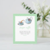 Elegant Teacup Baby shower Tea Party Diaper Raffle (Staand voorkant)