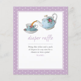 Elegant Teacup Baby shower Tea Party Diaper Raffle