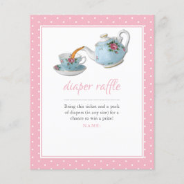 Elegant Teacup Baby shower Tea Party Diaper Raffle