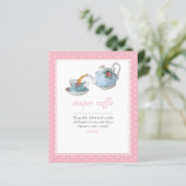Elegant Teacup Baby shower Tea Party Diaper Raffle (Staand voorkant)