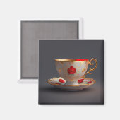 Elegant Teacup Magneet (Voorkant / Achterkant)