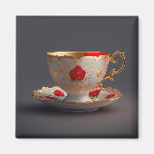 Elegant Teacup Magneet (Voorkant)
