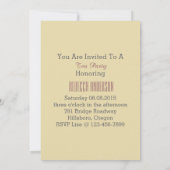 elegant teacup spring  tea party kaart (Achterkant)