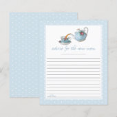Elegant Teacups Baby shower Tea Party Advice (Voorkant / Achterkant)