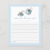 Elegant Teacups Baby shower Tea Party Advice (Voorkant)