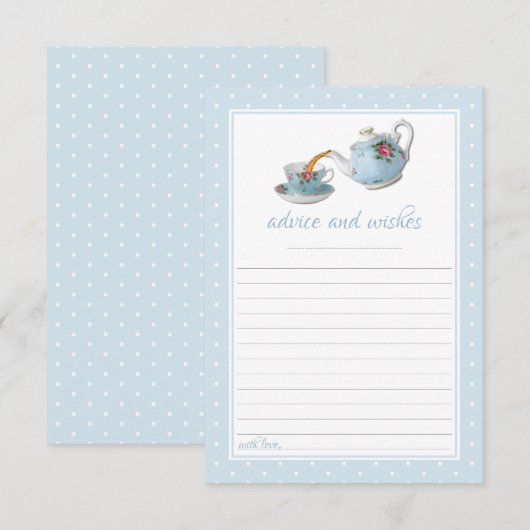 Elegant Teacups Baby shower Tea Party Advieskaart (Voorkant / Achterkant)