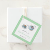 Elegant Teacups Baby shower Tea Party Bedankjes Labels (In situ)