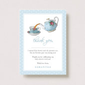Elegant Teacups Baby shower Tea Party Bedankkaart
