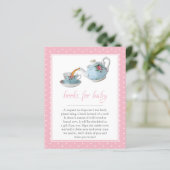 Elegant Teacups Baby shower Tea Party Book Request (Staand voorkant)
