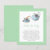 Elegant Teacups Baby shower Tea Party Book Request (Voorkant / Achterkant)