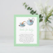Elegant Teacups Baby shower Tea Party Book Request (Staand voorkant)