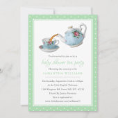 Elegant Teacups Baby shower Tea Party Kaart (Voorkant)