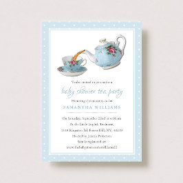 Elegant Teacups Baby shower Tea Party Kaart