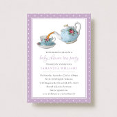 Elegant Teacups Baby shower Tea Party Kaart