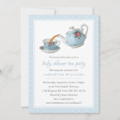 Elegant Teacups Baby shower Tea Party Kaart (Voorkant)