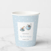 Elegant Teacups Baby shower Tea Party Papieren Bekers (Achterkant)