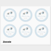 Elegant Teacups Baby shower Tea Party Ronde Sticker (Vel)