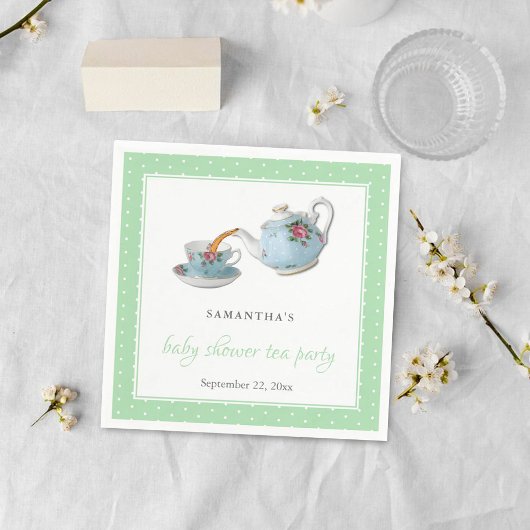 Elegant Teacups Baby shower Tea Party Servet